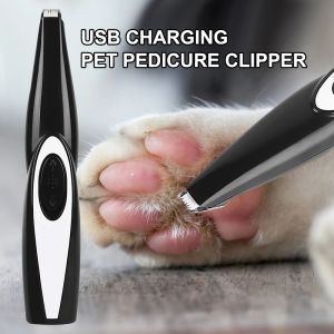 Düzeltici Köpek Clipper Electric Pet Ayak Saç Döşeme Profesyonel Evcil Hayvan Döşeme Köpek Bakım Clippers USB Şarj Edilebilir Evcil Hayvan Saç Kesici