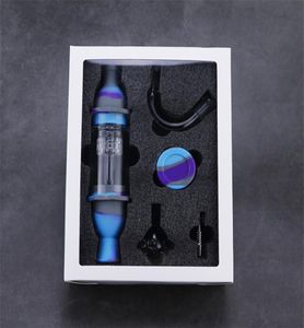 Toplayıcı premium tütün torbası seti balmumu kabı silikon bong titanyum tırnak depolama kavanozu metal dabber sigara borusu 3891467