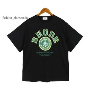 2024 Yaz Rhude Tshirts Erkek Tasarımcısı T Rhude Sıradan Gömlek Adam Kadın Tees Kısa Kollu Kısa Kollar