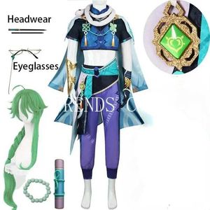 Anime Costumes High Quality Game Baizhu Cosplay Come Bai Zhu Outfits Snake Headwear Eyesglasses Baizhu Full Set for Comic Con Y240422