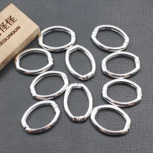 Armbänder APDGG 10 PCs Oval Kupferbefestigungsstörungen versilberte Verschlüsse für Perlenarmbänder Halsketten herstellen DIY -Handwerkszubehör machen