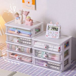 Bins Stationery Storage Box Desktop Student Ins Drawer Pen Cabinet Office Tape Hair Accessories Kawaii Sundries Organizer