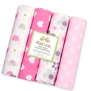 4pcspack 100 Cotton Receiving born 76x76cm Baby Bedsheet Supersoft Blanket Swaddle 240417