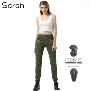 Jeans femininos Sarah Loong Biker Motorcycle Pants Women Women Four Season Off-Road Wrestling