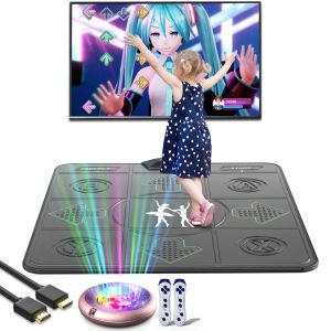 Kontroll Enkel dansmatta för smart TV Family Sports Video Game Nonslip Music Fitness Carpet Wireless Double Controller Dancing Pad