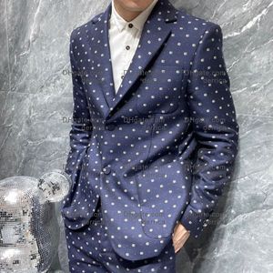 Mens Blazers Cotton Linen Fashion Coat Designer Jackor Dubbel bokstäver Business Slim Fit Formal Suit Blazer Men Suits Styles