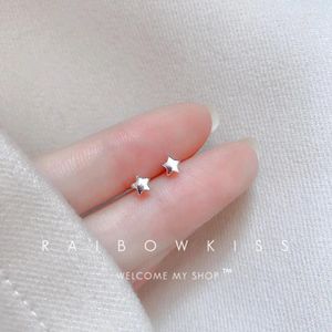 Stud Earrings Five-Pointed Star For Women Glossy Geometry Ear Partner Invisible Simple Classic Student Party Jewelry Wholesale