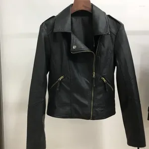 Women's Leather 2024 Spring Korean Style Small Jacket Short Motorcycle Fashion PU