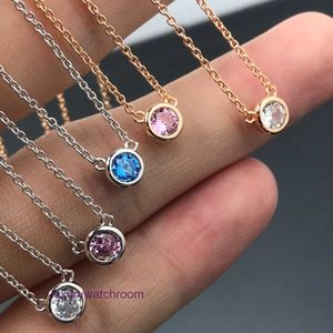 Luxury Tiffenny Designer Brand Pendant Necklaces High version single diamond bubble bracelet for women S925 sterling silver plated 18K rose gold one collar