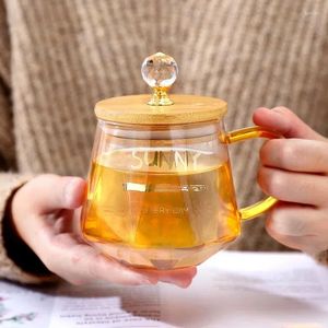 Wine Glasses Light Luxury High Borosilicate Diamond Glass Mug Heat Resistant Tea Milk Juice Coffee Water Cup Creative Gifts