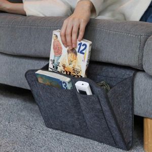 Bags Felt Bedside Storage Organizer Antislip Bedside Bag Bed Sofa Side Hanging Couch Storage Remote Control Bed Holder Pockets