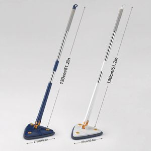 Telescopic Triangle Mop Cleaning Adjustable Squeeze Wet and Dry Use Water Absorption 360° Rotatable Spin Home Floor Tool 240418