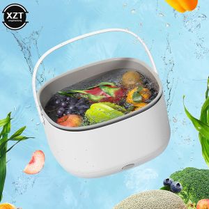 ワッシャーフルーツと野菜洗濯機便利な洗濯バスケットフルーツと野菜の電気洗濯機キッチンクリーニングツール