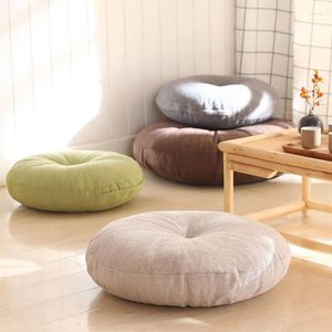Cuscino di lino futon sedile macinata familiare rimovibile rimovibile addensato tatami tatami rotonde casa pigra