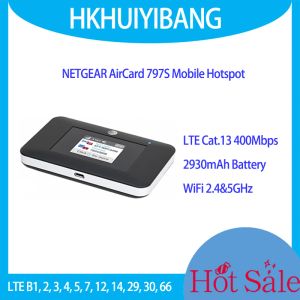 Routers Unlocked NETGEAR AirCard AC797S 4G LTE 400Mbps Cat13 Mobile Hotspot With Sim Card Slot 2.4/5GHz DualBand 4G Pocket WiFi Router