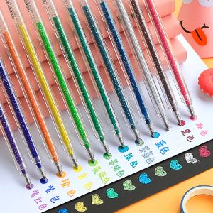 Długie 12pcs/Set Kawaii Glitter Kolor Zmiana markera lampy żelowe Pen Cute Drawing Pen Eversight For Girl Kids School Art Arteryery