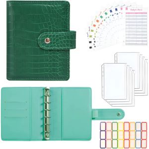 Bags Budget Binder Money Saving Wallet A7 Binder Budget Planner with Cash Envelopes Zipper PVC Pockets Sheets Sticker for Money