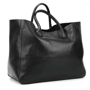 Вечерние сумки MS Огромная большая сумка густая подлинная кожаная сумка для женщин большая сумочка покупателя кожи в черных кошельках 2024
