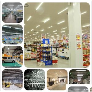 Led Tubes 8Ft Shop Lights 8 Feet Cooler Door Zer Leds Lighting Fixture 4 Row 144W 14400 Lm V Shape Fluorescent Clear Er Linkable Surfa Dhohp