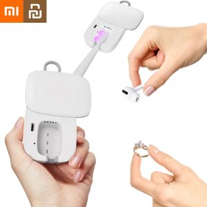 Huvuden xiaomi tandborste sterilisator mini uv snabb fläkt torkställ badrumsutrustning bärbar laddningsbar antibakteriell tandborstefodral