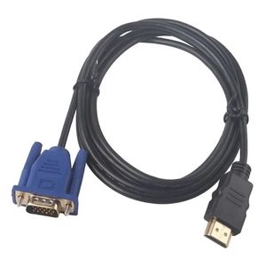 Ny 2024 1,8m/3M HDMI-kompatibel kabel till VGA 1080p HD med ljudadapterkabel VGA-kabel Dropshipping Plug icke-halk desig anti-wearfor för