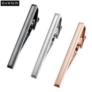 Клипсы Hawson Tie Clips для мужчин с подарочной коробкой, галстук Bartie Pin для мужчин в серебряном золотом заправке, костюм для различных случаев