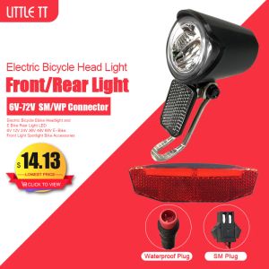 Işıklar Ebike Işık LED Elektrikli Bisiklet Far ve E Bisiklet Arka Işık 12V 24V 36V 48V 60V Elektrikli Bisiklet Bisikleti Işık Aksesuarları