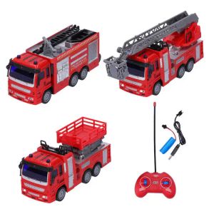 Bil 1:30 RC Fire Engine Truck Model Light Sound Remote Control Simulation Water Spray Fire Truck RC Engineering Car Toy For Kids