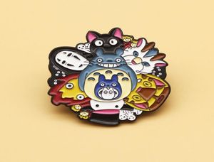 Cute Anime Character Collection Enamel Pin Faceless Male My Neighbor Totoro Mix Badge Child Brooch Anime Lovers Accessories2534262