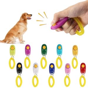 Assobia o clique de cão portátil de plástico Toys Pet Tranining Clicke Treining Tool Tool Dog Afito