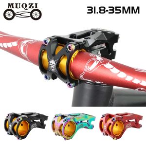 Lights Muqzi MTB Power 31,8mm 35mm styr CNC Steerer STEM 17 grader 70mm Ultralight Off Road Mountain Bike XC AM DH Rise STEM