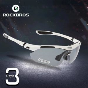 Tillbehör Rockbros Polariserade 5 linser Cycling Solglasögon Black UV400 Cykelglasögon Bike Eyewear för man Fiske cykelglas 29G