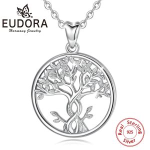 Collane Eudora 925 Sterling Silver Tree of Life Neccall Solid Twisted Rowan Tree Tree con catena d'argento o solo ciondolo cyd436