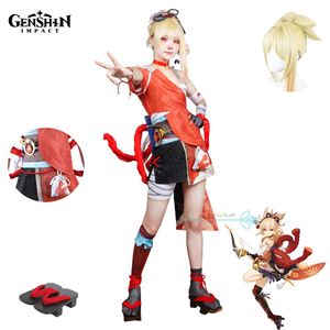 Anime Costumes Yoimiya Cosplay Game Genshinimpact Yoimiya Cosplay Come Anime Suits Party Come Wig Shoes Full Set Role Play Outfit Y240422