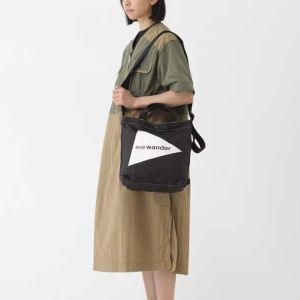 Bolsas e Wander Cordura Logo Tote Bag, Japanese Tidal Mountain Triangle Letra Letora de letra masculina e feminina Bolsa Crossbody