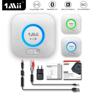 Adapter 1MII Bluetooth Audio -mottagare APTX LL Dual Link RCA 3,5mm AUX 3D Musik 30m Långt räckvidd Wireless Audio Adapter för Speake B06 Plus