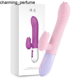 New FOX Female Masturbation Tongue G-Spot Stimulate Vibrating Rechargeable Rabbit Vibrator Dildo Thick For Sex toy for Women