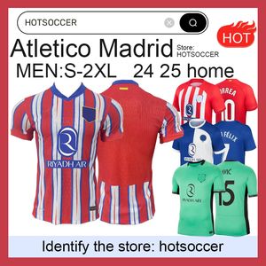 Atletico Madrids Futbol Forması Griezmann 2024 2025 120. Yıldönümü 24 25 Ev M.Llorente Koke Saul Correa Lemar Futbol Gömlek Erkek Kit Setleri Üniformalar Hotsoccer