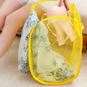 Laundry Bags Basket Bag Bin Hamper Storage Up Mesh Washing Foldable 1PC