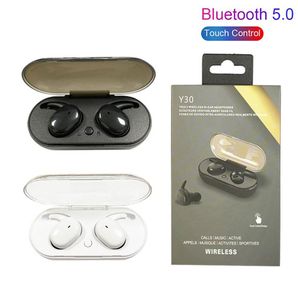 Wireless Blutooth 50 Earphones Y30 TWS Noise Cancelling Earbuds HiFi 3D Stereo Sound Touch Control Music Sport Inear Headphones 4089214