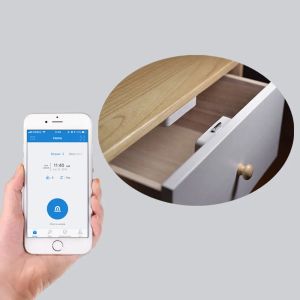 Steuerung Smart Electric Bluetooth Cabinet Lock Battery Power Mobile App Control für Schuhspeicherschrank Buchstabe Box Tür Möbelschublade