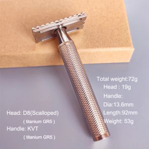 Blades dScoSmetic D8 Titanium gr5 Double Edge Safety Razor