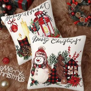 Pillow 4pcs Christmas Tree Old Man Bell Case Sofa Home Decoration Cover Suitable Supplier