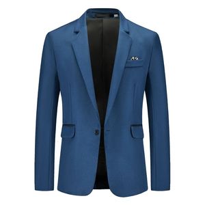 Spring Solid Lightweight Smart Casual Blazer för manlig affärsgentleman kostym Jackor Mens Sunscreen Coats 240407