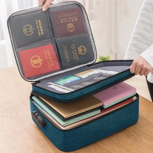 Väskor Dokumentarrangör Storage Bag File Holder Travel Card Office Desk Stationery School Case Box Envelope Purse Pouch Accessories