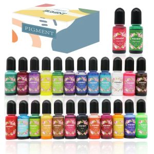 Equipaggiamento 26 colori 10 ml Kit di pigmento resina epossidica kit arte inchiostro inchiostro liquido colorante colorante diffusione dell'inchiostro per i gioielli stampini a resina epossidica