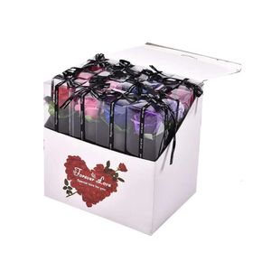 för presentförmåner Party Lover Girlfriend pojkvän Valentines Day Gifts Flower Soap Wedding Gäster Brudtärnor