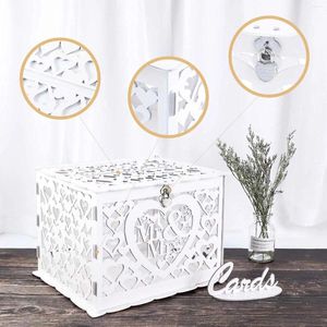 Party Supplies Wedding Cards Box Romantic Decorative Case With Sign For Engagement Reception Anniversary Birthday Decoration