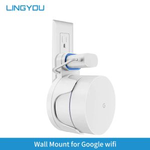 Routers Wall Mount Bracket for Google WiFi Accessories for Google Mesh WiFi System and Google WiFi Router Without Messy Wires or Screws