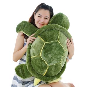Bebekler 35/45/55cm Peluş Tortoise Oyuncak Sevimli Kaplumbağa Peluş Yastık Kızlar Vanlentine Günü Hediyesi